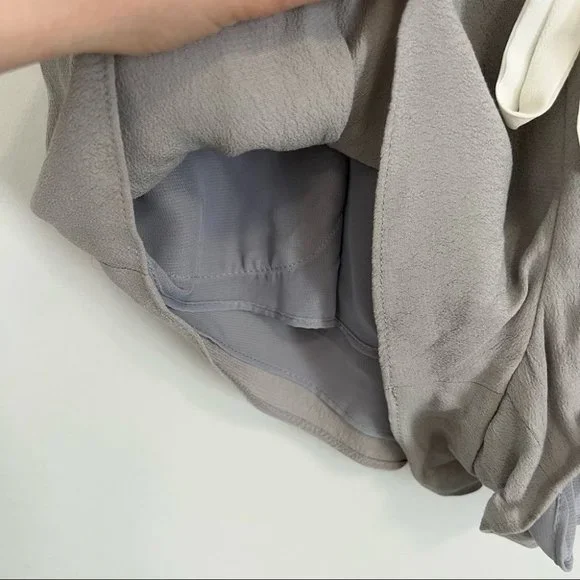 Aritzia Wilfred Montrouge Shorts Light Grey Pull On Paperbag Shorts - Picture 9 of 14